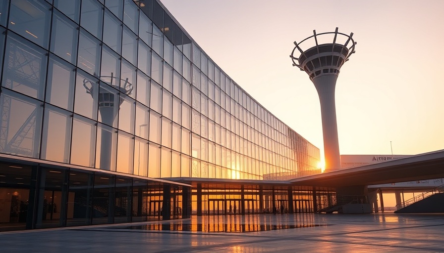Modern airport terminal exterior during Boise Airport Expansion Project.