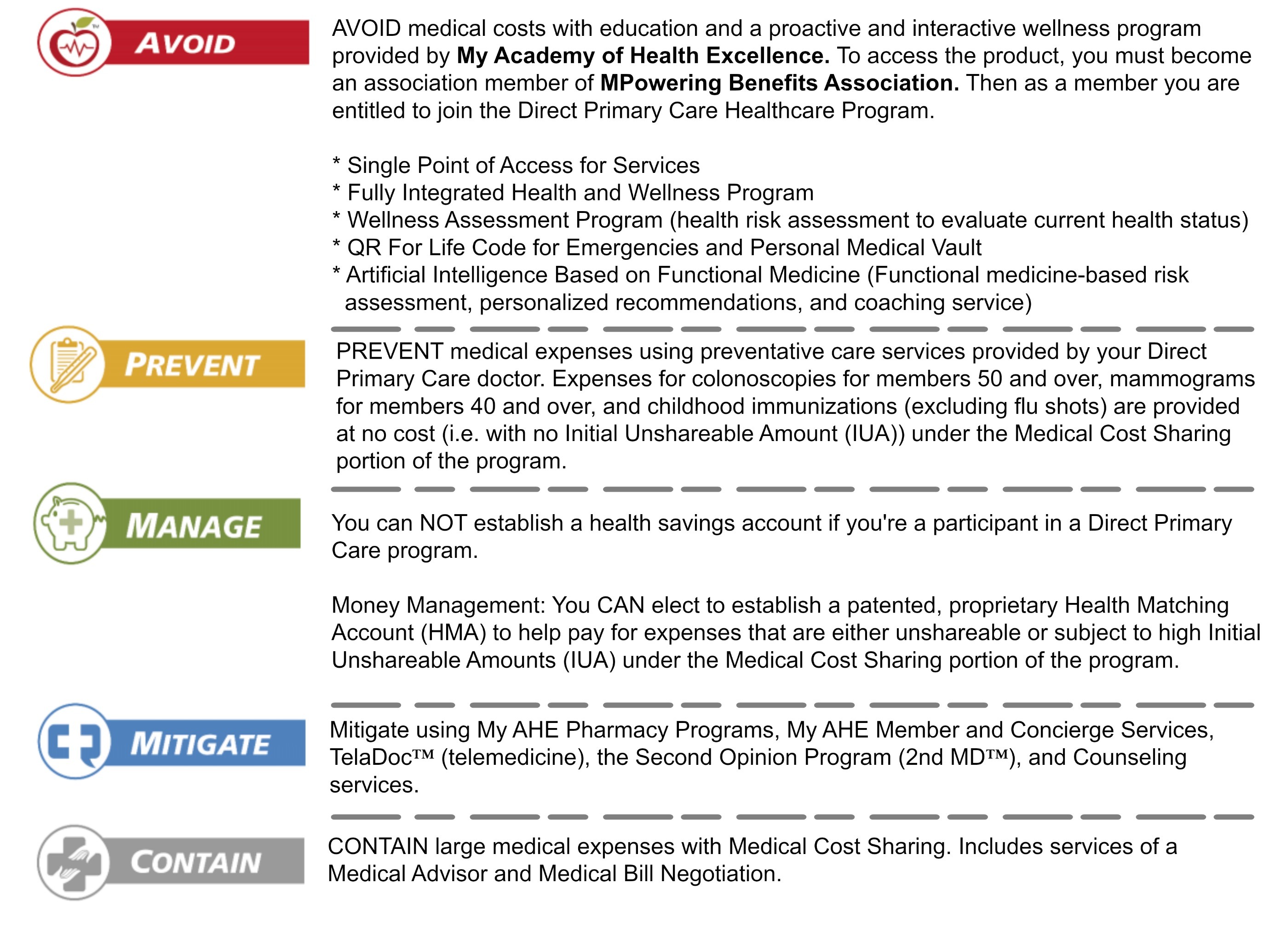 DPC Plan Features