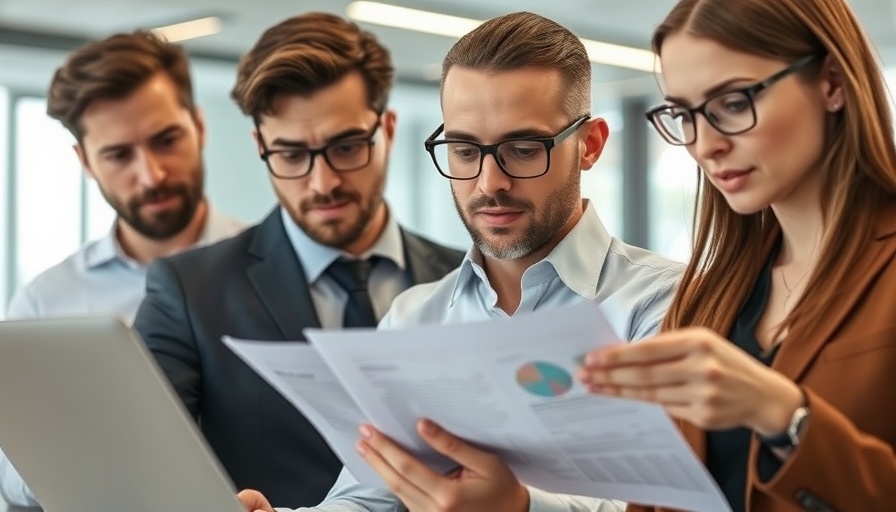 Business professionals analyzing data, thriving in uncertain times.