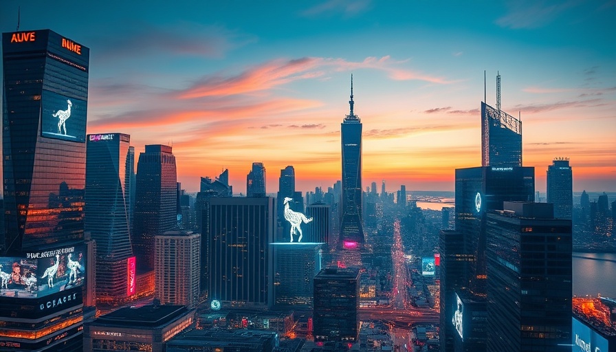 Futuristic cityscape showcasing AI impact on Rightmove.