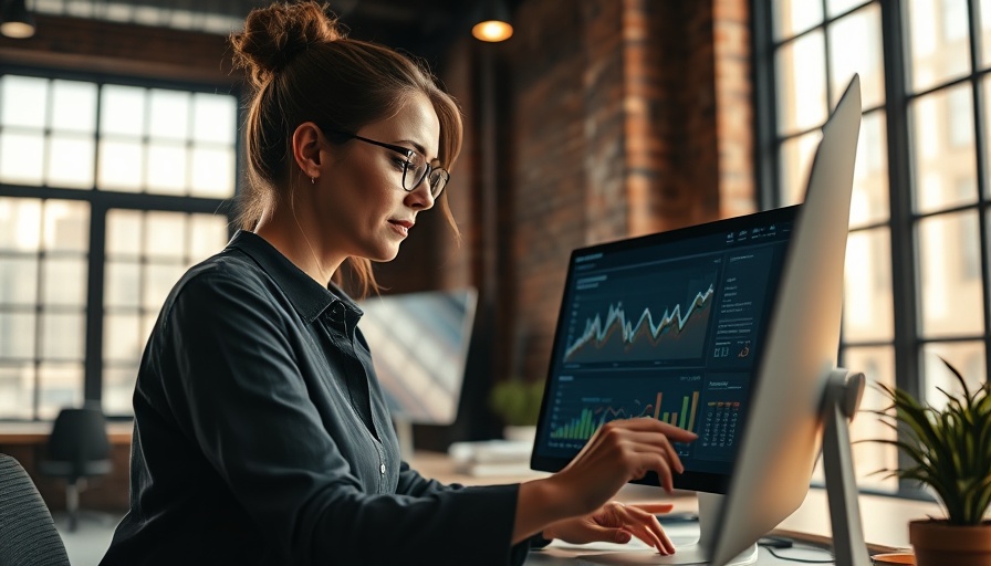 Business professional analyzing data to identify and address risks.