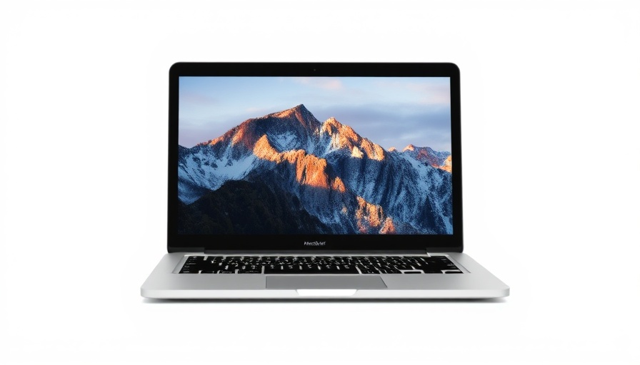 Refurbished MacBook Air under $250 with scenic screen display.