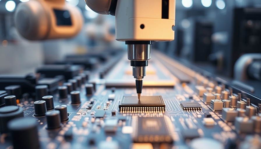 Robotic arm placing microchips, showcasing Taiwan Semiconductor Investment Impact.
