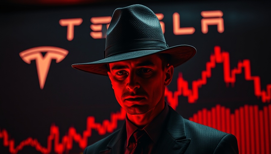 Figure expressing concern, Tesla stock performance worries.
