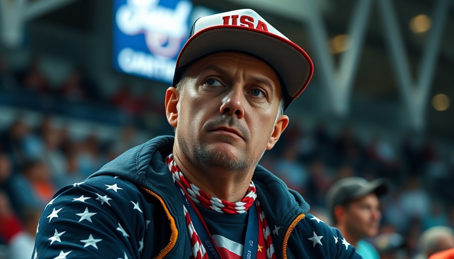 Sports fan in USA gear pondering, symbolizing inflation expectations in America.