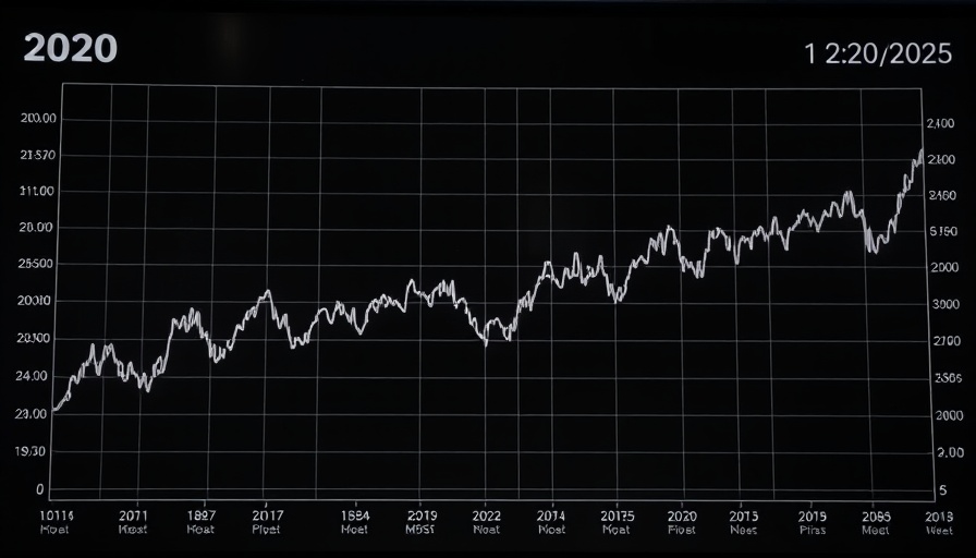 Line chart of Tencent stock trends reflecting AI spending growth impact.