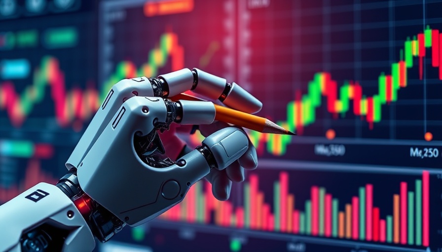 AI job loss concept with human and robotic interaction in a digital, colorful setting.