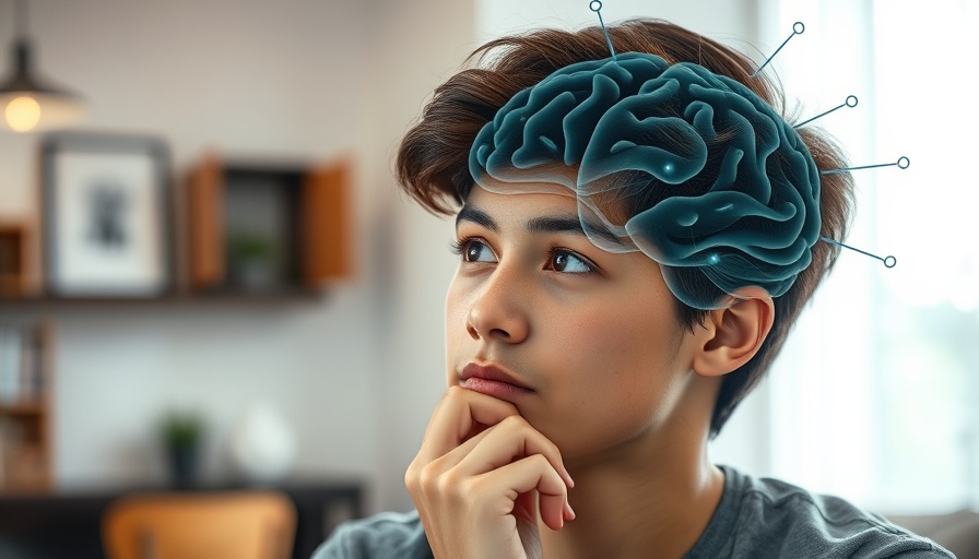 Person thinking with AI brain overlay, reflecting on job loss.