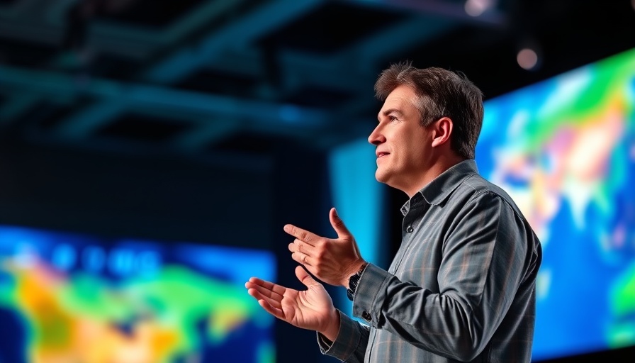 Engaged speaker presenting on how to lower Earth's temperature quickly.