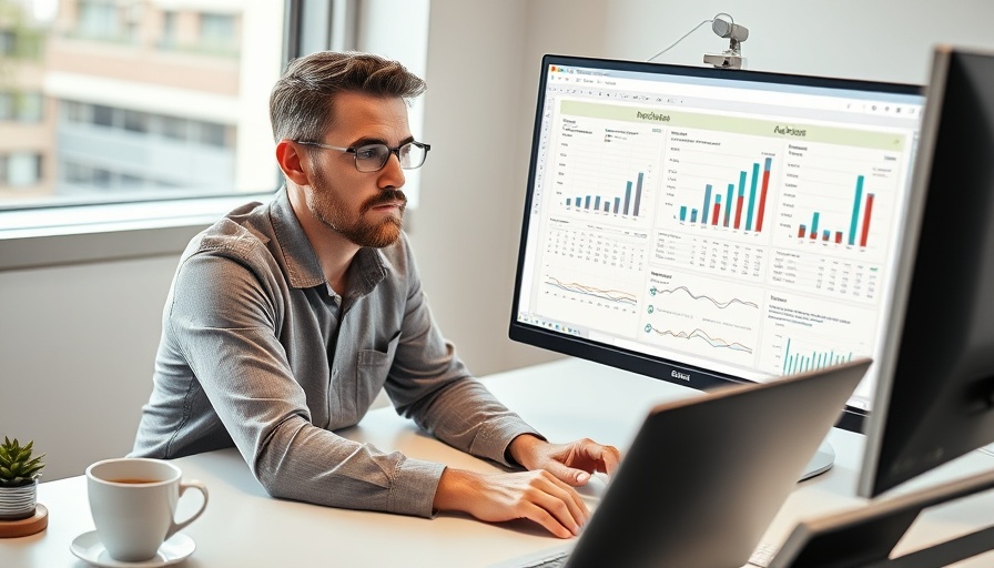 Businessman using spreadsheet software, a Microsoft Office 2024 alternative