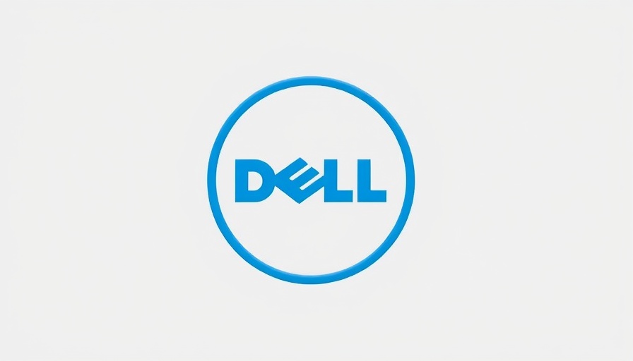 Blue Dell logo on light gray background related to AI job cuts