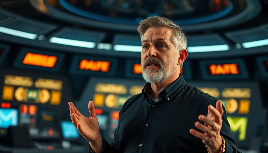AI job loss speaker in futuristic setting