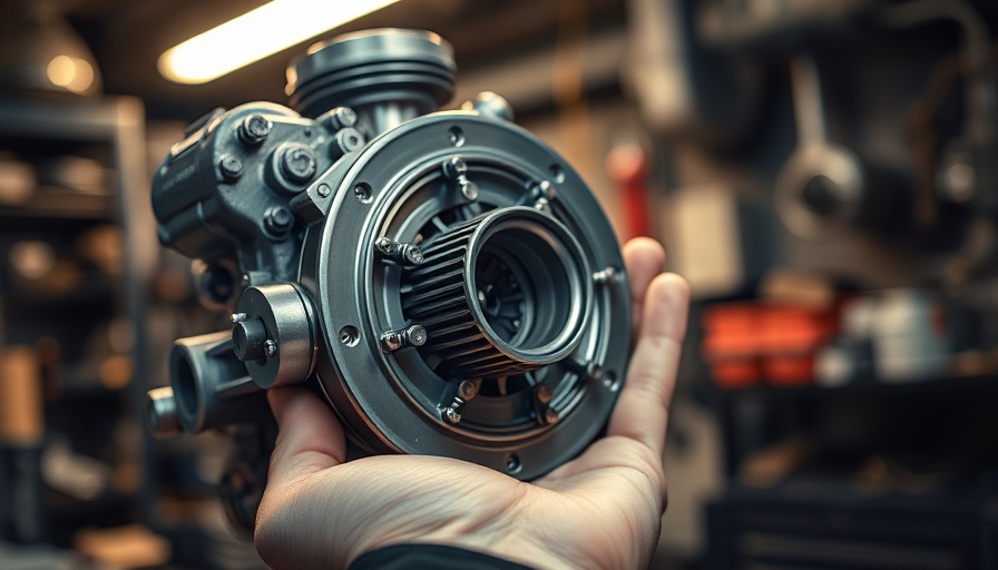 Close-up of engine part held in hands, Aptiv PLC car stocks