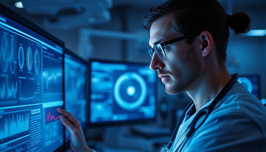 Medical professional in modern lab analyzing data, related to Abbott Laboratories double-digit gains.