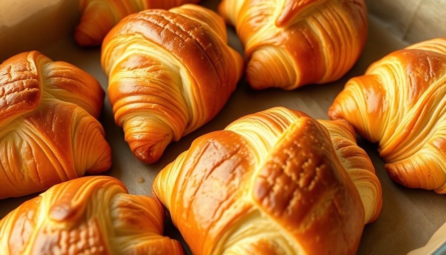 Golden croissants highlighting bakery success strategies.