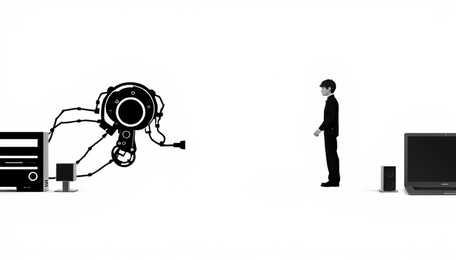 AI vs Human minimalist illustration representing job competition.