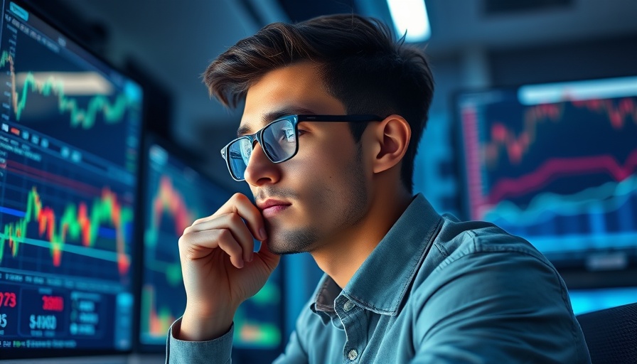 Young professional analyzing stock charts, hinting money's deeper meaning, money meaningless for young professionals.