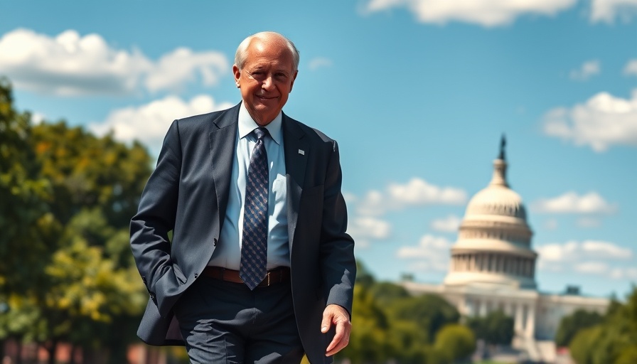 Canada US Tariff Response: Man in suit walks near US Capitol.
