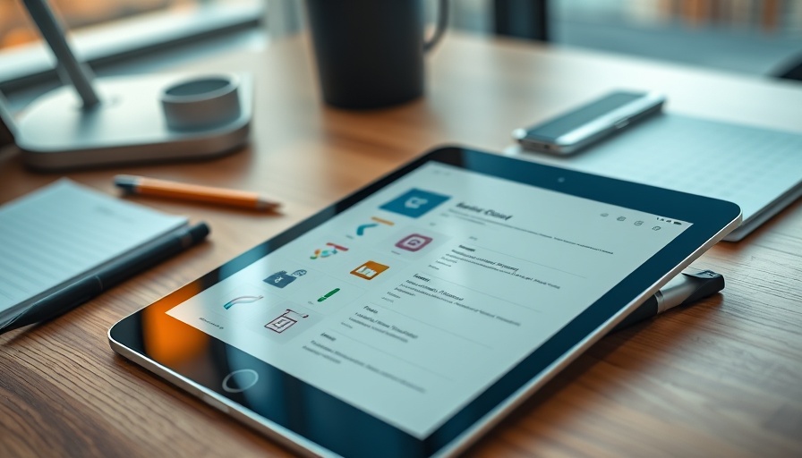 Apple Productivity System on a wooden desk with iPad and apps