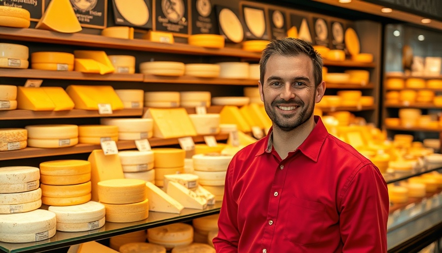 Northern Ontario cheesemaker celebration with award-winning cheeses displayed.