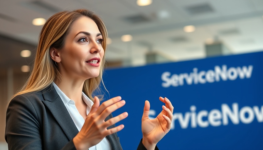 Professional woman discussing AI job cuts in corporate setting.