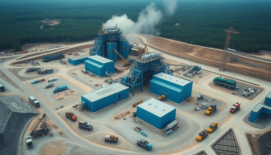 Aerial view of Greenstone mine showing production challenges.