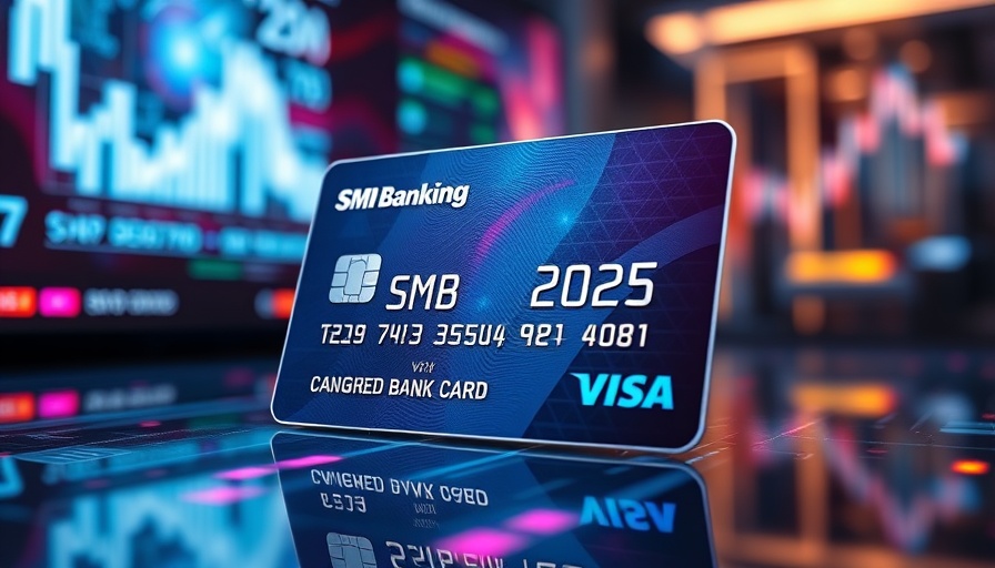 Futuristic banking card representing SMB Banking 2025.