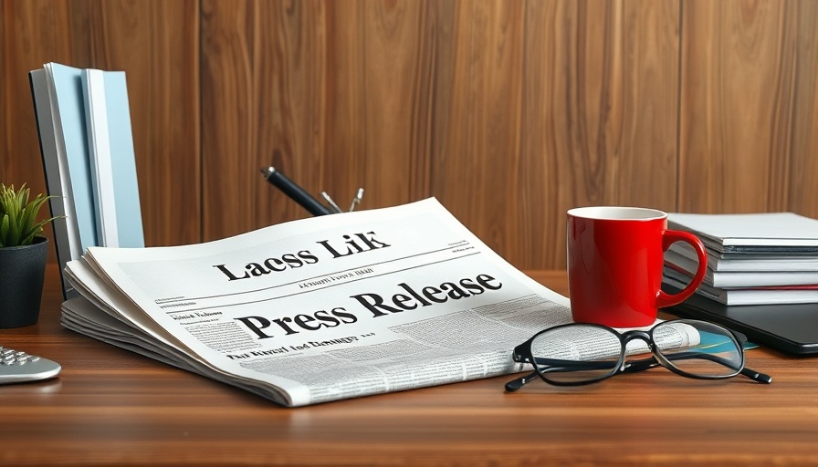 CRM automation system press release concept showing newspaper and coffee.