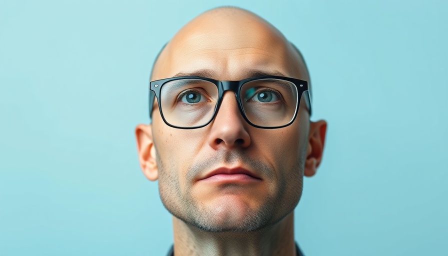 Thoughtful bald man with glasses, AI job cuts discussion