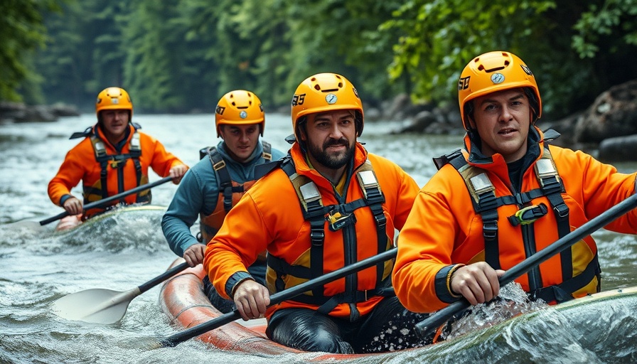 Nebraska Task Force One in flood relief raft in Texas