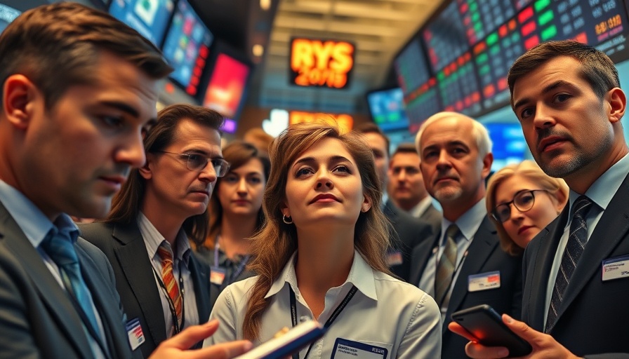 Business professionals in a stock exchange, Cleveland job creation.
