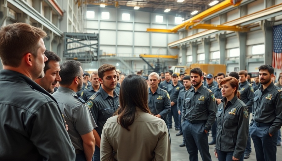 Nevada Task Force 1 team briefing in large industrial space.