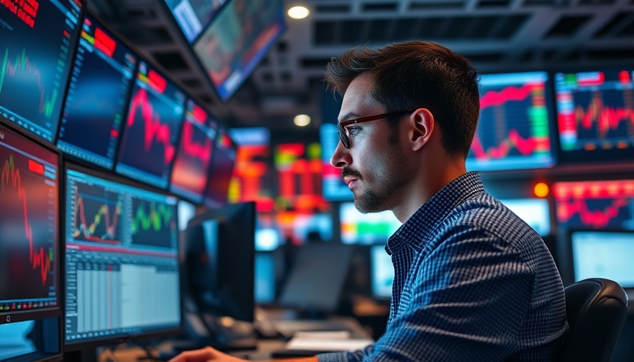 Trader analyzing data as tariff volatility drives investors towards actively managed funds.