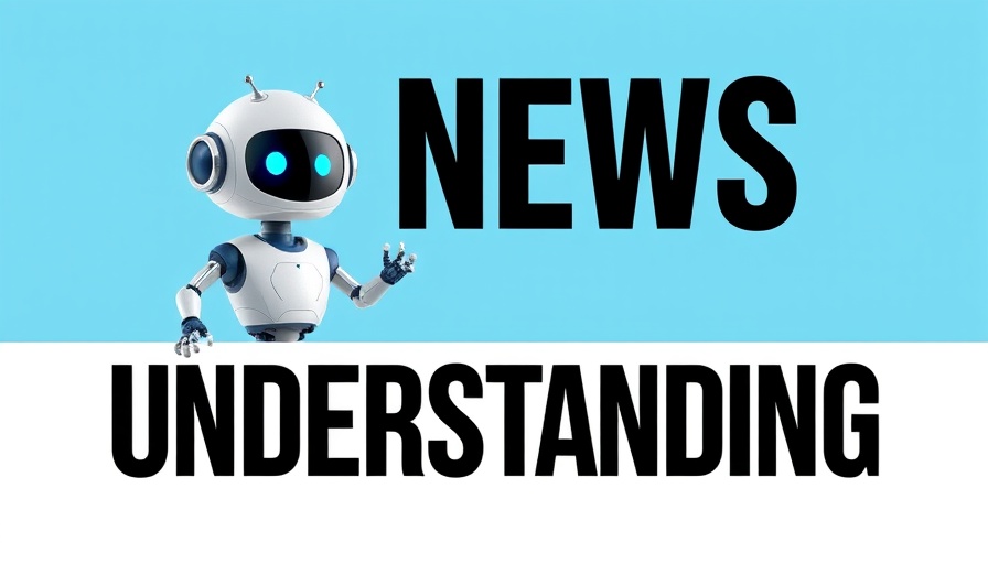 AI job cuts news understanding advertisement with a robot icon.