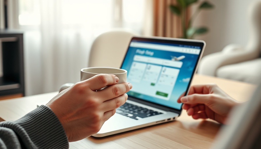 Laptop showing flight deals, ideal lifetime travel hack for remote workers.