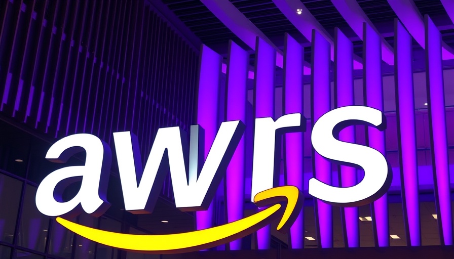 AWS logo with purple lighting, relating to ai job cuts.