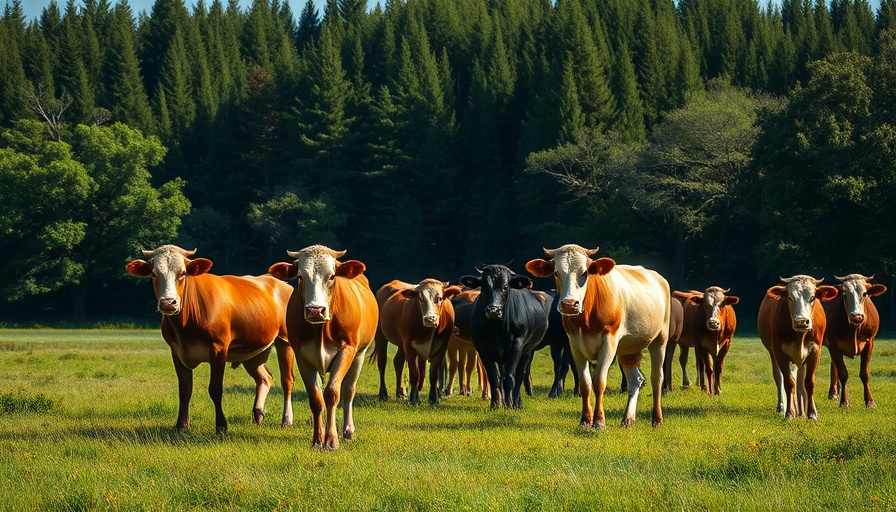 Cows grazing in meadow representing FedNor funding for agriculture.