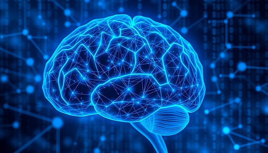 AI depiction with human brain and binary codes, symbolizing AI job cuts