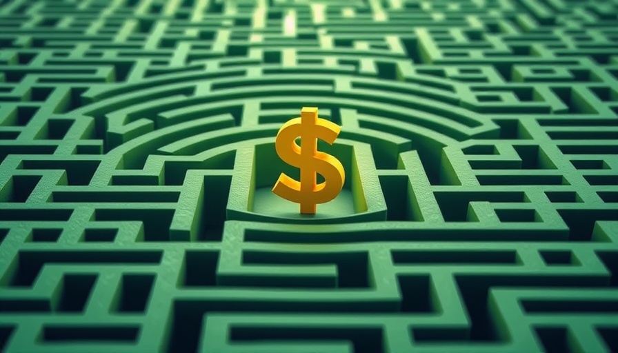 Capital management maze with dollar sign solution.