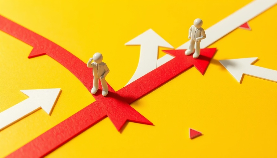 Purpose Driven Business Strategies visualized with figures and arrows on yellow.