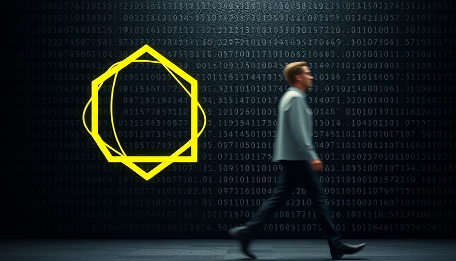 Abstract AI impact on jobs depicted with geometric shape.