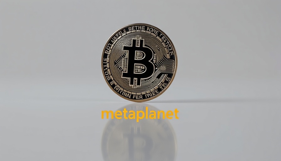 Metaplanet logo and Bitcoin image, representing financial growth.