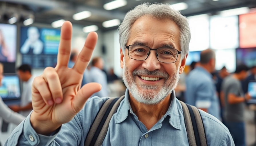Tech leader celebrates as Apple dodged $20 billion hit, modern setting.