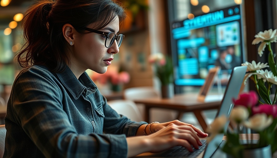 Zscaler stock analysis, woman analyzing cybersecurity data on a laptop.