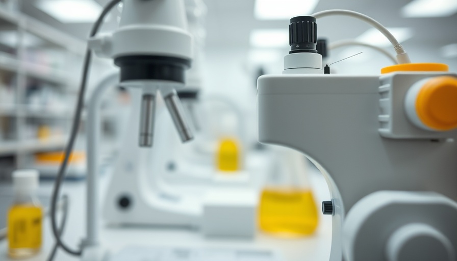 Close-up of lab equipment conducting tests in a lab.