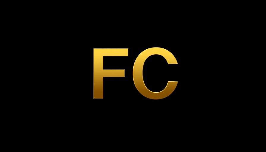 Gold 'FC' text logo on black background for Dow Jones Futures Analysis