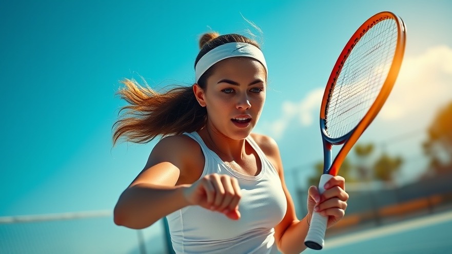 Energetic female tennis player demonstrating fine adjustments in tennis with precise grip control.