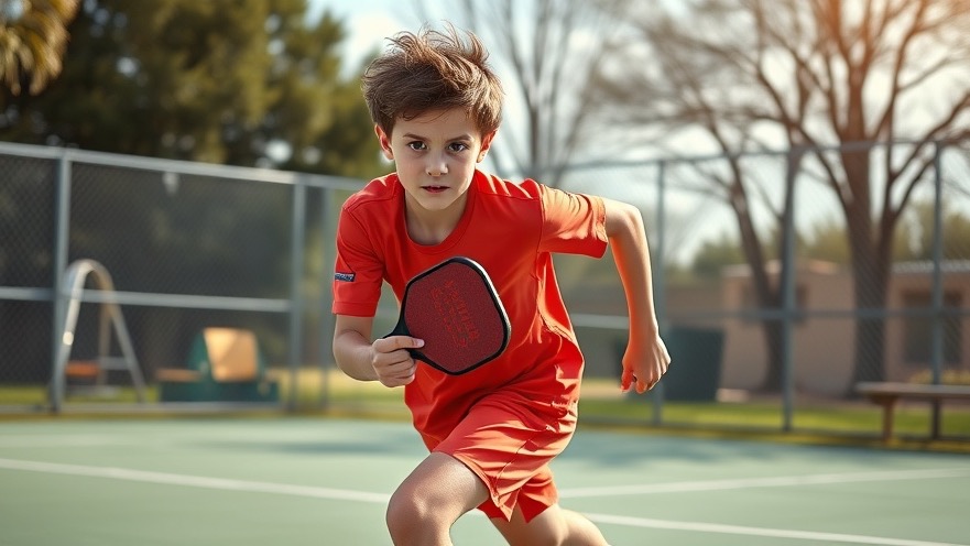 Young athlete demonstrating quick movements in pickleball techniques on outdoor court.