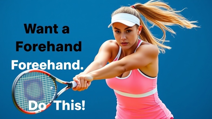 Athletic female player demonstrating Tennis Forehand Mechanics with dynamic motion.