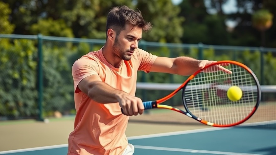 Professional tennis player demonstrating effective tossing arm technique for power serve techniques.